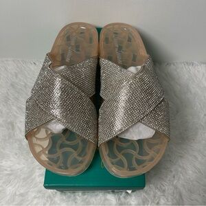 Lauren Lorraine Glittering Silver Sandals